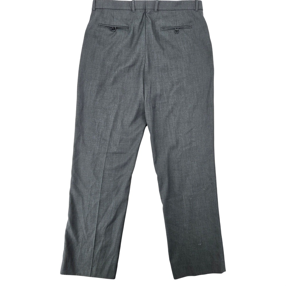 Perry‎ Ellis Mens 38x34 Dress Pants Charcoal Gray Classic Fit Folio-Flex Slacks
